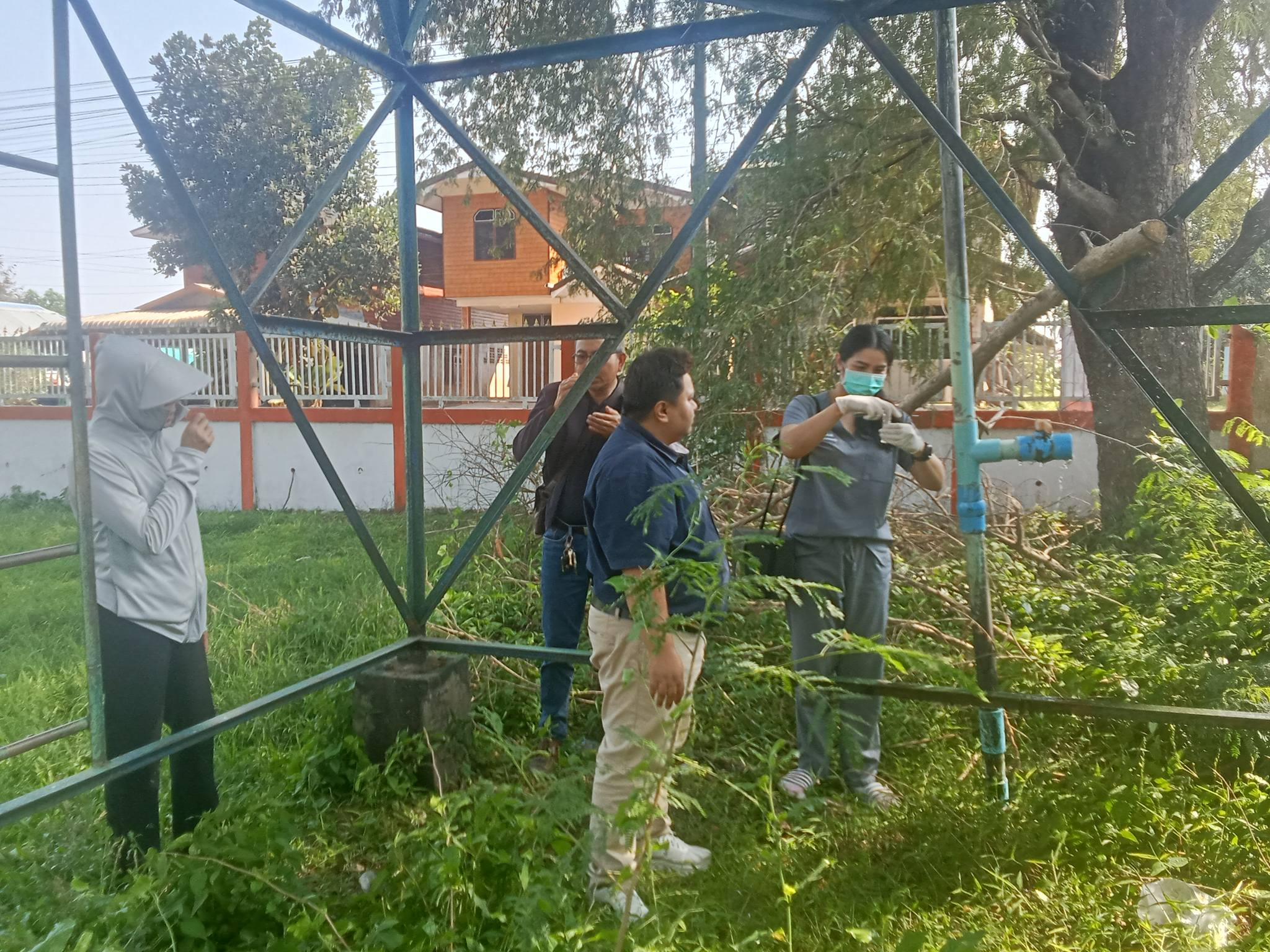 องค์การบริหารส่วนตำบลหนองไฮ  ออกสำรวจน้ำประปา หมู่บ้านโนนสะอาด และระบบน้ำเสีย